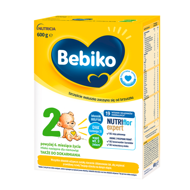 Bebiko 2 NUTRIflor Expert Mleko następne dla niemowląt powyżej 6. miesiąca życia 600g