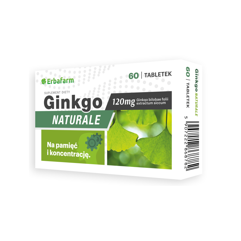 Ginkgo Naturale 60 tabletek, Data ważności: 31.07.2024r.