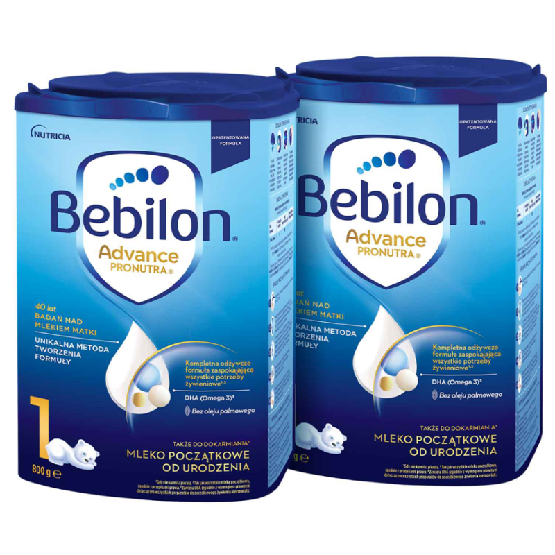 Bebilon 1 Pronutra-Advance Mleko początkowe od urodzenia ZESTAW 2x800g