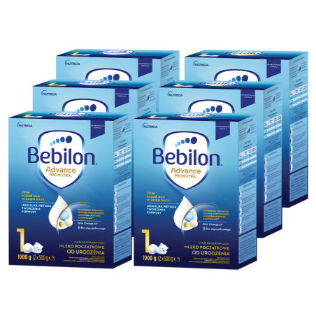 Bebilon 1 Pronutra Advance Mleko początkowe od urodzenia ZESTAW 6x1000g