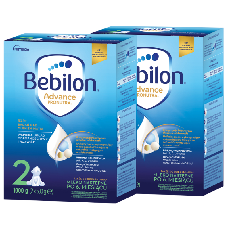 Bebilon 2 Pronutra Advance Mleko następne po 6. miesiącu ZESTAW 2x1000g