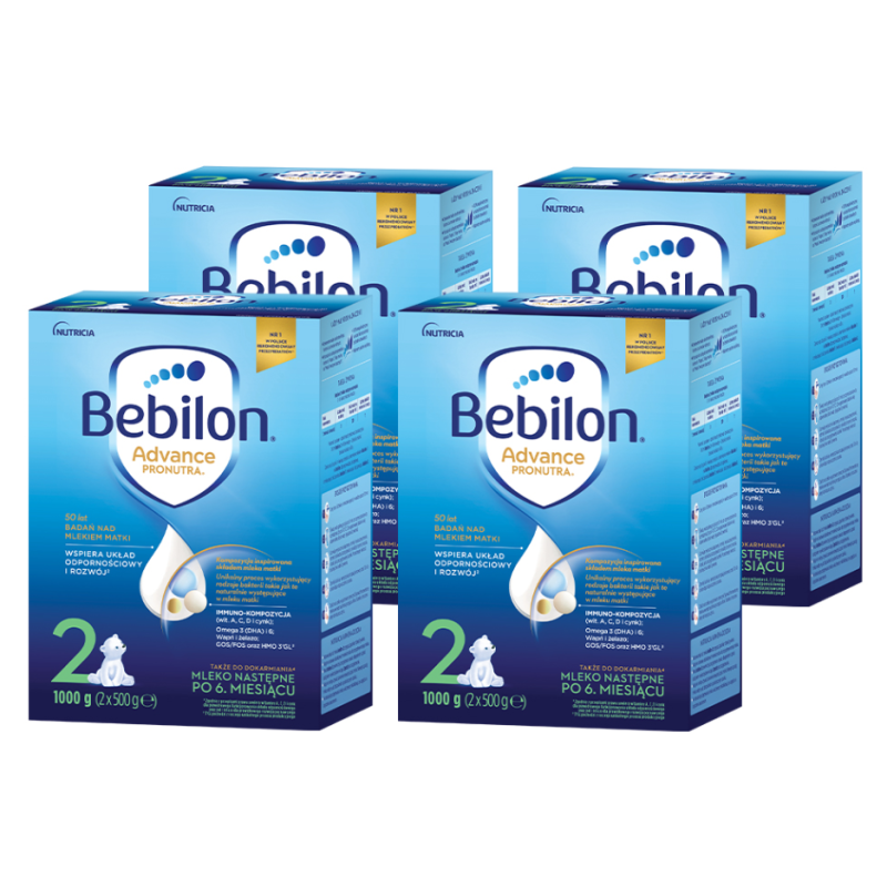 Bebilon 2 Pronutra Advance Mleko następne po 6. miesiącu ZESTAW 4x1000g
