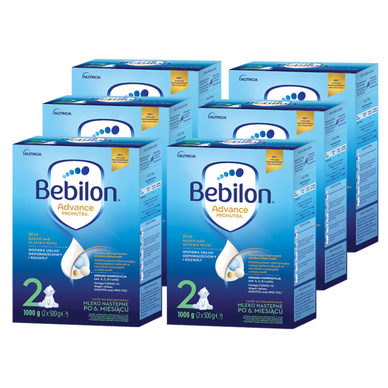Bebilon 2 Pronutra Advance Mleko następne po 6. miesiącu ZESTAW 6x1000g