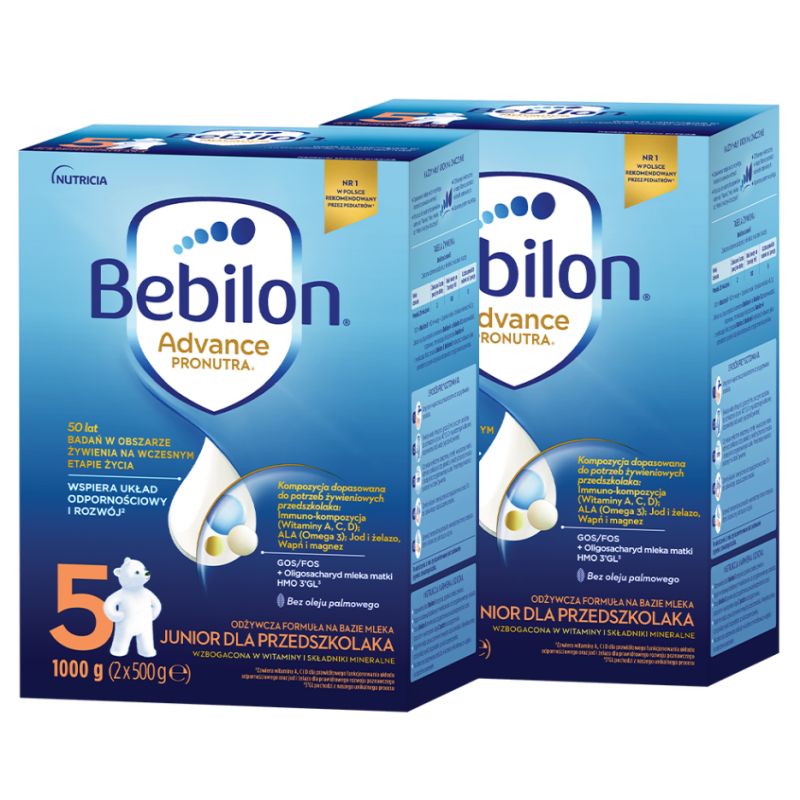 Bebilon 5 Pronutra-Advance Mleko modyfikowane dla przedszkolaka ZESTAW 2x1000g