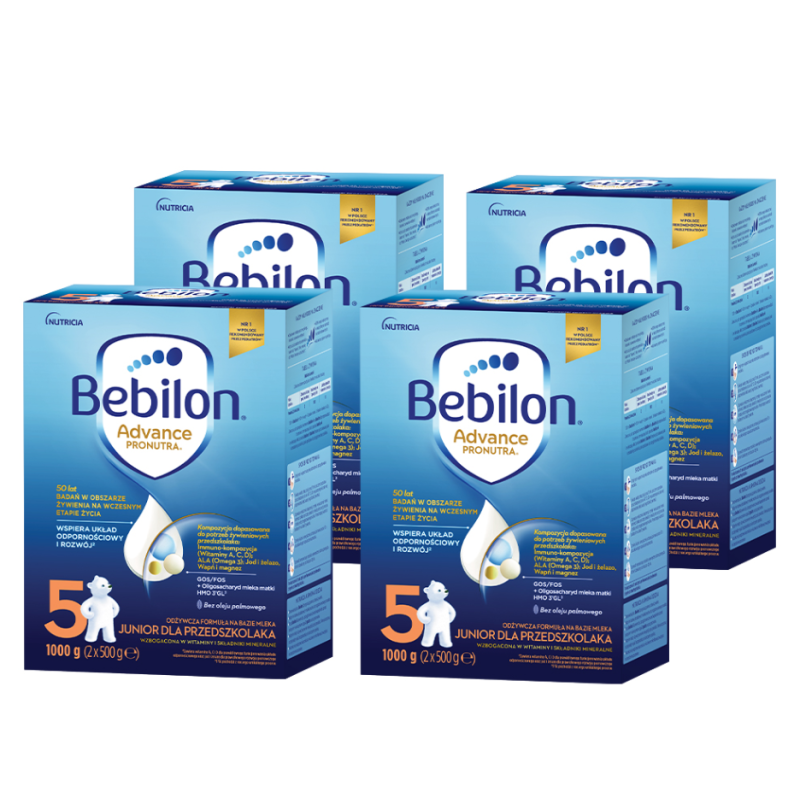 Bebilon 5 Pronutra-Advance formuła na bazie mleka dla przedszkolaka ZESTAW 4x1000g