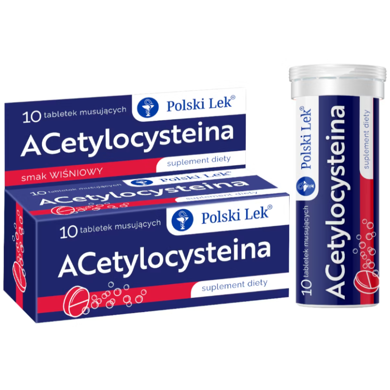 ACetylocysteina smak wiśniowy 10 tabletek