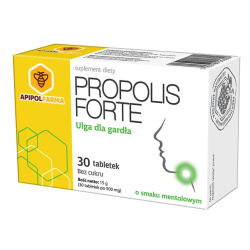 Propolis Forte o smaku mentolowym bez cukru 30 tabletek