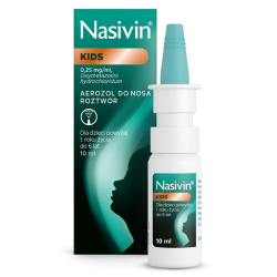 Nasivin Kids 0,025% aerozol do nosa 10ml + Nasivin Classic 0,05% aerozol do nosa 10ml