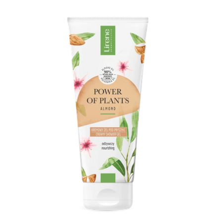 Lirene POWER OF PLANTS Odżywczy kremowy żel pod prysznic MIGDAŁ 200 ml