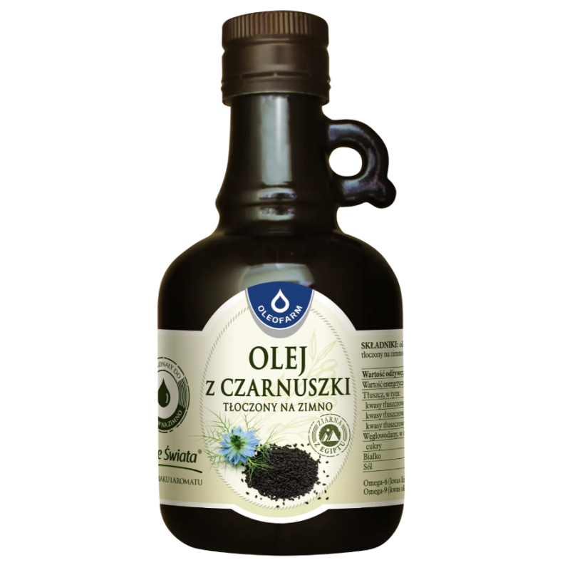 Oleofarm Olej z czarnuszki tłoczony na zimno 250ml