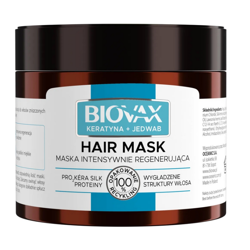 Biovax Maska intensywnie regenerująca keratyna + jedwab 250ml