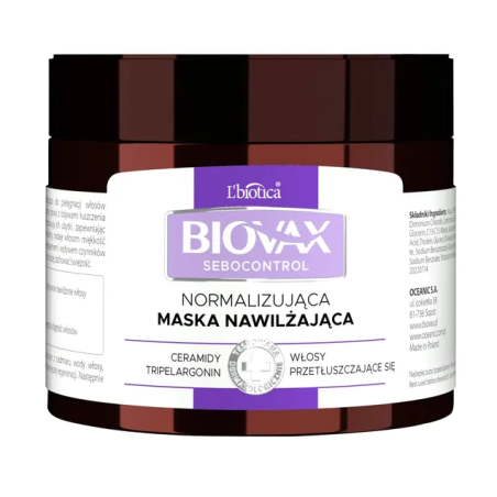 Biovax Sebocontrol normalizująca maska nawilżająca 250 ml