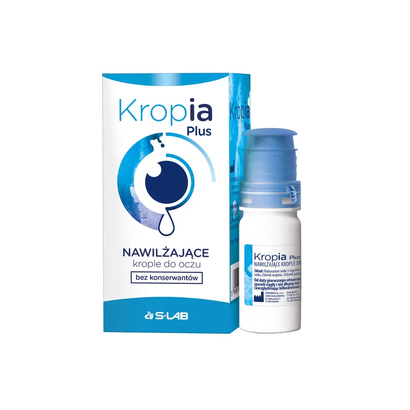 Kropia Plus nawilżające krople do oczu bez konserwantów 10 ml