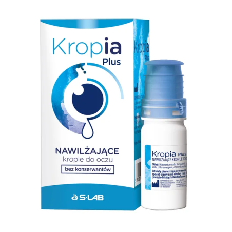 Kropia Plus nawilżające krople do oczu bez konserwantów 10 ml