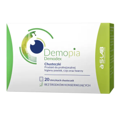 Demopia Demodex chusteczki do profesjonalnej higieny powiek rzęs oraz twarzy 20 sztuk