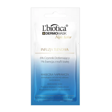 L'biotica Dermomask Night Activ Infuzja Tlenowa Maseczka naprawcza do twarzy 12ml