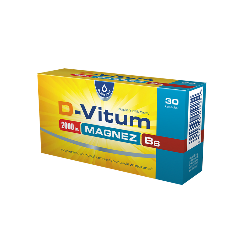 D-VITUM 2000 j.m. MAGNEZ B6 30 kapsułek