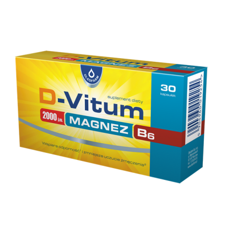 D-VITUM 2000 j.m. MAGNEZ B6 30 kapsułek