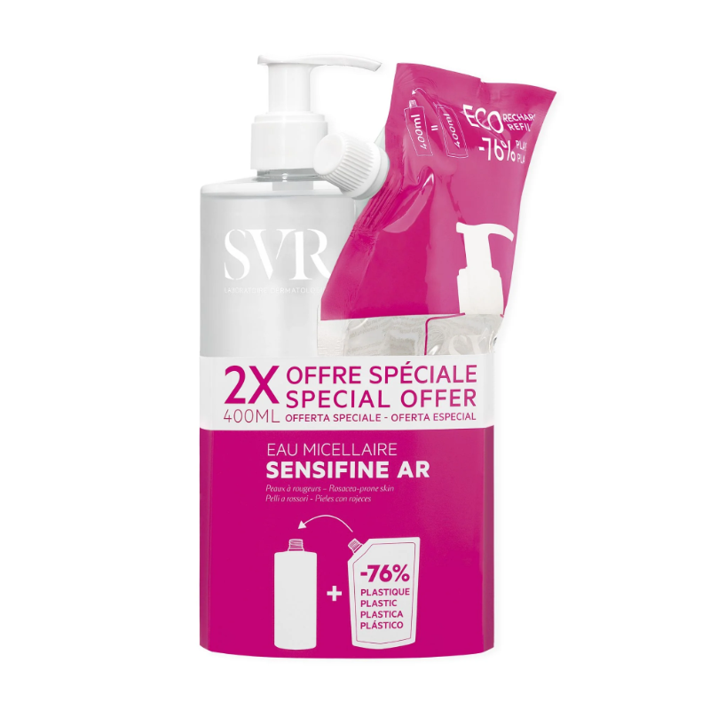 SVR SENSIFINE AR EAU Woda micelarna 400ml + opakowanie uzupełniające 400ml