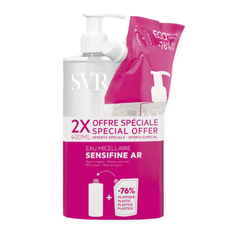 SVR SENSIFINE AR EAU Woda micelarna 400ml + opakowanie uzupełniające 400ml