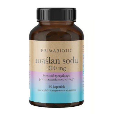 Primabiotic Maślan Sodu 300mg 60 kapsułek