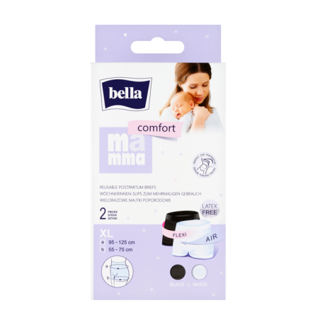 Bella Mamma Comfort XL Majtki poporodowe wielokrotnego użytku 2 sztuki