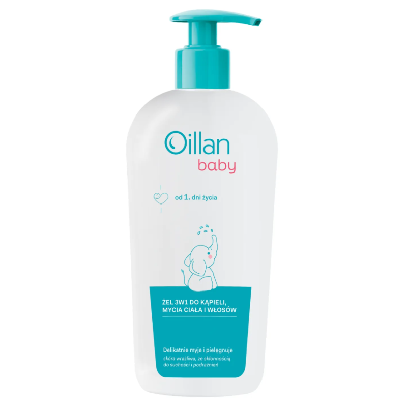 Oillan Baby Żel do kąpieli i mycia ciała i włosów 3w1 750ml