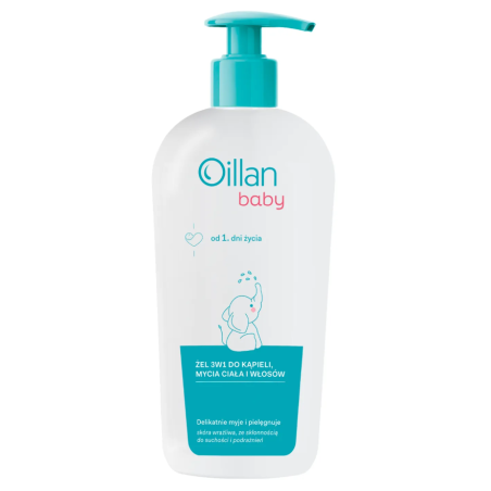 Oillan Baby Żel do kąpieli i mycia ciała i włosów 3w1 750ml