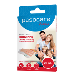 Pasocare Family Plus rodzinny zestaw plastrów hipoalergicznych 20 sztuk