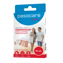 Pasocare Universal Plus uniwersalny zestaw plastrów hipoalergicznych 26 sztuk