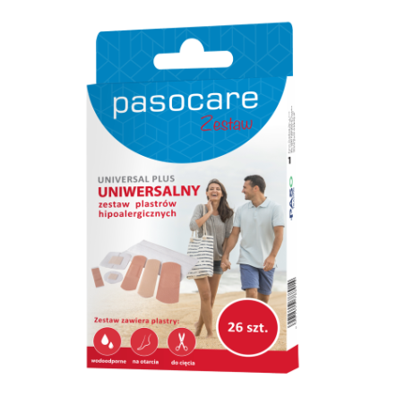 Pasocare Universal Plus uniwersalny zestaw plastrów hipoalergicznych 26 sztuk