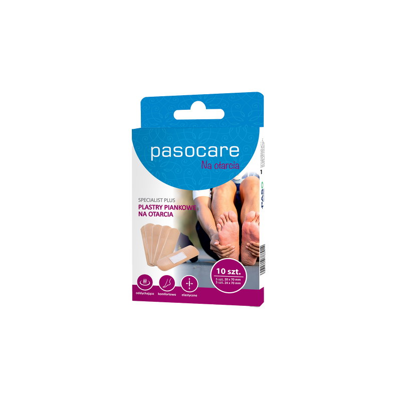 Pasocare Specialist Plus plastry piankowe na otarcia 10 sztuk