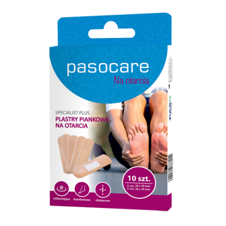 Pasocare Specialist Plus plastry piankowe na otarcia 10 sztuk