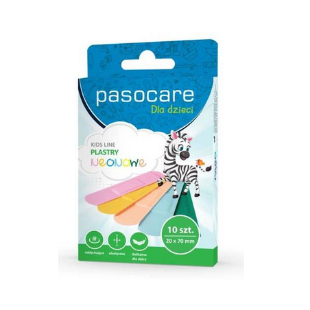 Pasocare Kids Line Plastry dla dzieci neonowe 10 sztuk