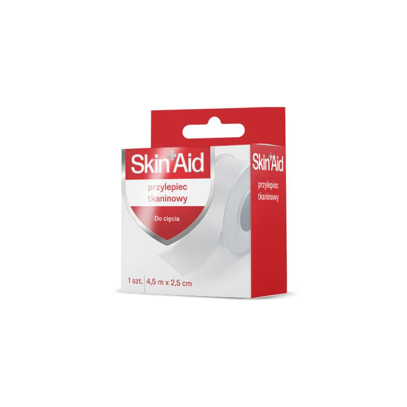 Skin Aid Przylepiec tkaninowy 4,5m x 2,5cm 1 sztuka