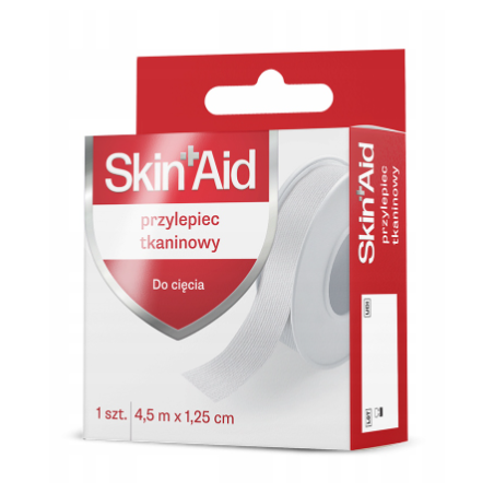 Skin Aid Przylepiec tkaninowy 4,5m x 1,25cm 1 sztuka