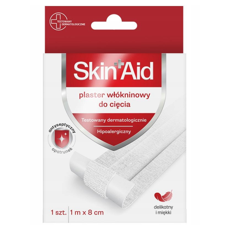 Skin Aid Plaster włókninowy do cięcia 1m x 8cm 1 sztuka