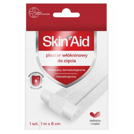 Skin Aid Plaster włókninowy do cięcia 1m x 8cm 1 sztuka