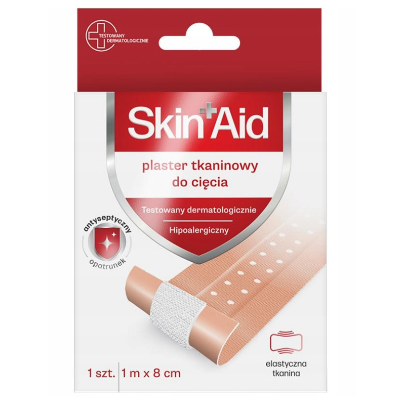 Skin Aid Plaster tkaninowy do cięcia 1m x 8cm 1 sztuka