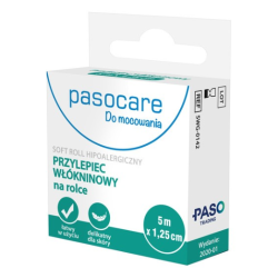 Pasocare Soft Roll Przylepiec włókninowy na rolce 5m x 1,25cm 1 sztuka