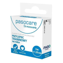 Pasocare Soft Roll Przylepiec tkaninowy na rolce 5m x 1,25cm 1 sztuka