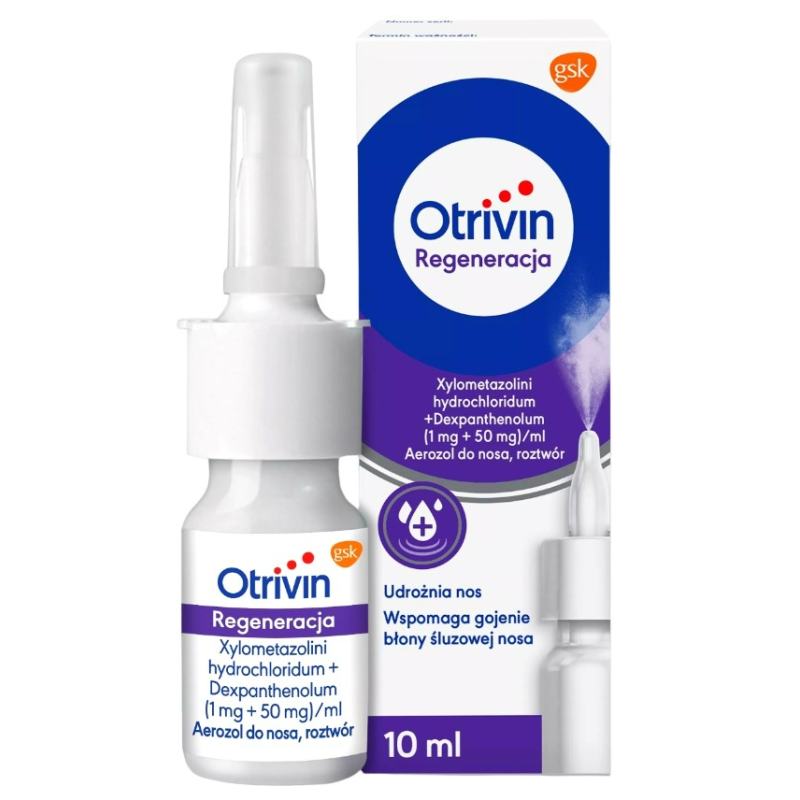 Otrivin Regeneracja 1mg+50mg/ml  aerozol do nosa 10ml GSK