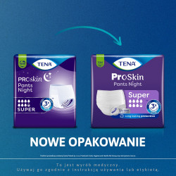 TENA PANTS ProSkin Super Night Majtki chłonne rozmiar M 10 sztuk