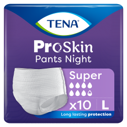 TENA PANTS ProSkin Super Night Majtki chłonne rozmiar L 10 sztuk