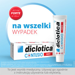 DICLOTICA CONTUSIO FORTE żel na stłuczenia, urazy, obrzęki, ukąszenia i oparzenia 75g