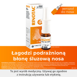 RINOTAC spray do nosa, nawilżenie i regeneracja błony śluzowej nosa 10ml