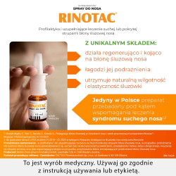 RINOTAC spray do nosa, nawilżenie i regeneracja błony śluzowej nosa 10ml