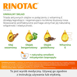 RINOTAC spray do nosa, nawilżenie i regeneracja błony śluzowej nosa 10ml