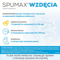 SPUMAX WZDĘCIA symetykon 125mg 30 kapsułek