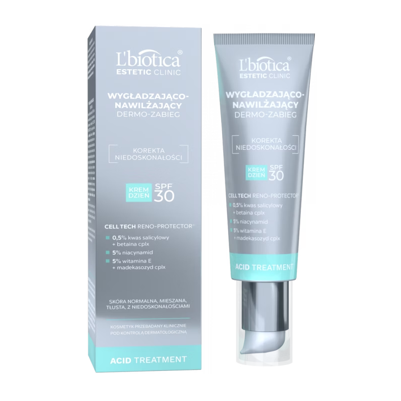 L'Biotica Estetic Clinic Acid Treatment Krem dermo-zabieg wygładzający SPF30 35ml